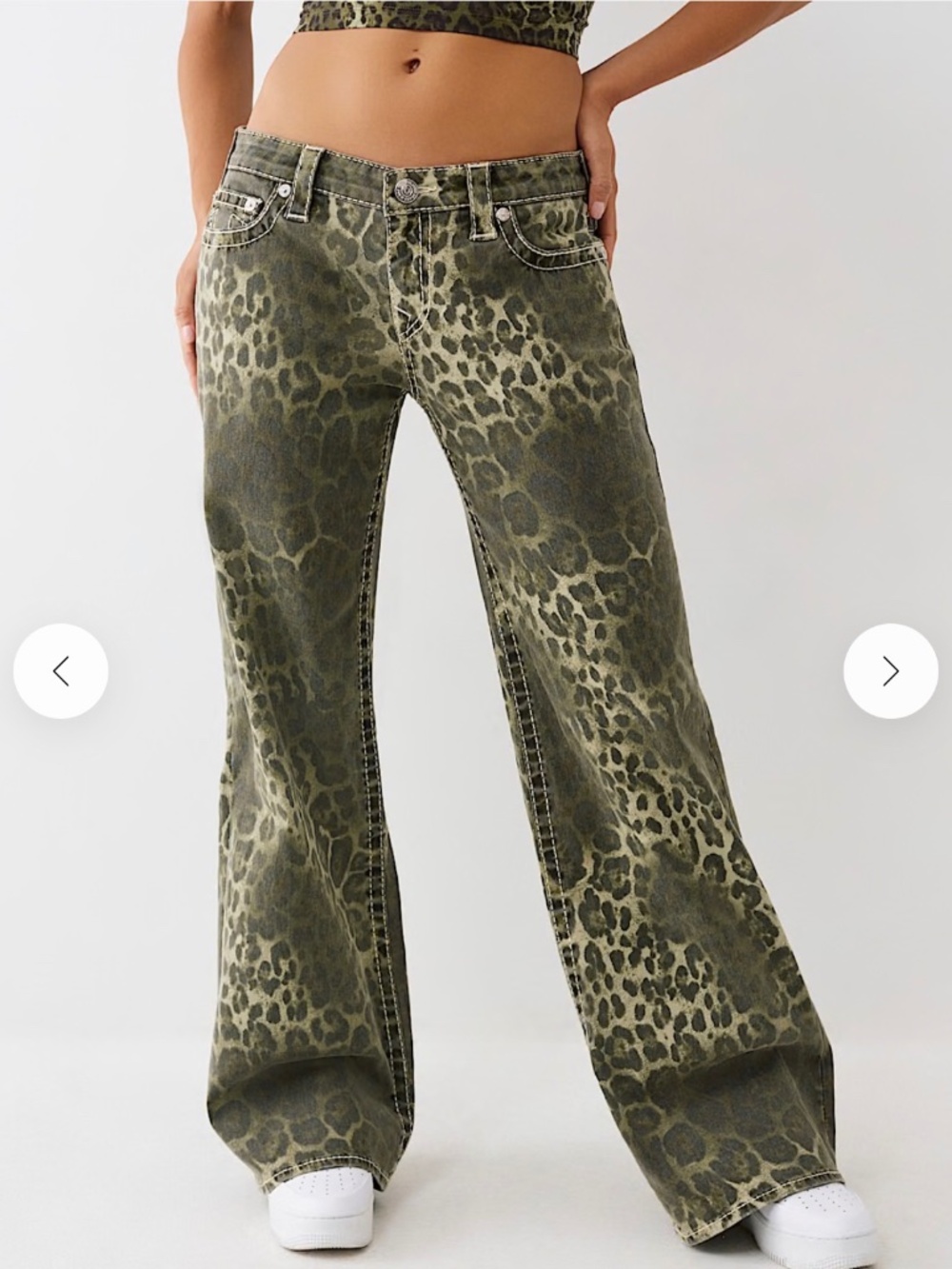 True Religion Bobbi Low Rise Camo Big T Baggy Jean